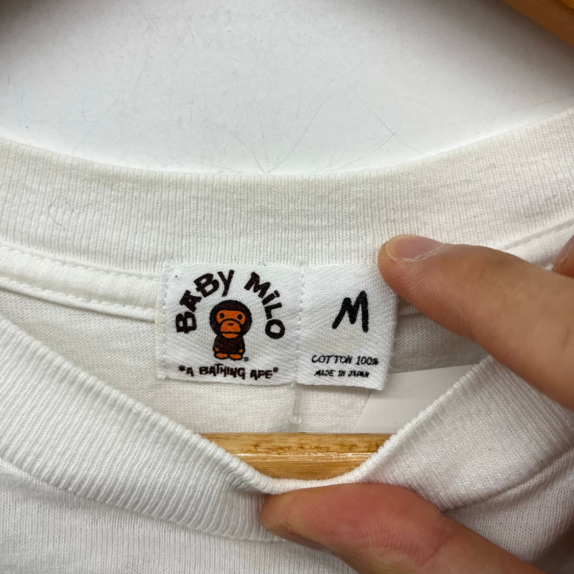 베이프 베이비마일로스토어 반팔티 화이트 여성M 상품이미지3