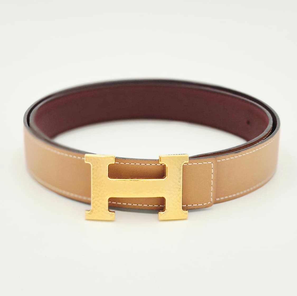 에르메스 해머드 금장 H 버클 벨트 상품이미지1
