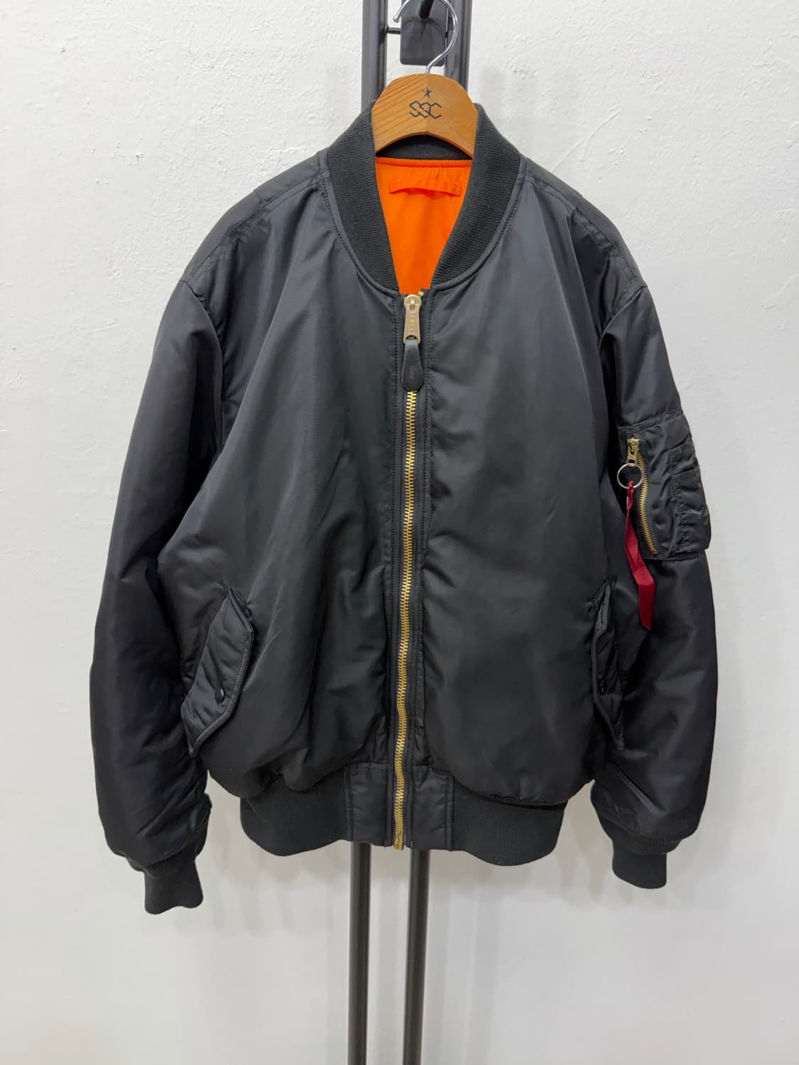 정품) 알파인더스트리 MA-1 블랙 항공점퍼 L 상품이미지1