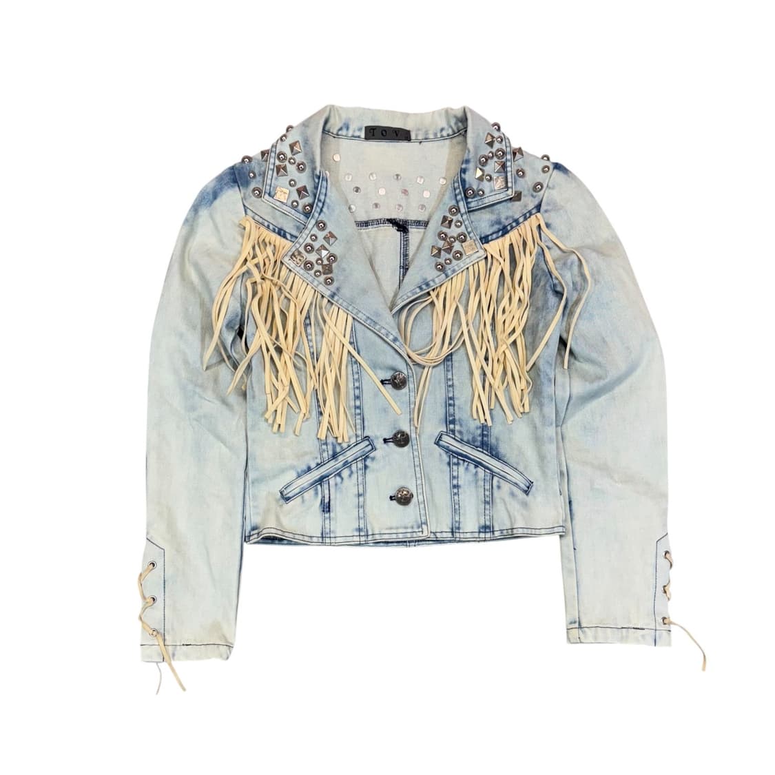 TOV Fringe & Studded 웨스턴 데님 자켓 (55)   상품이미지1