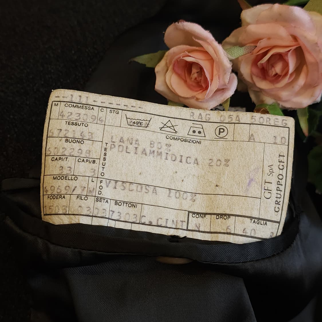 90s 조르지오 아르마니 카코트 헤비울 헤링본 코트 50 상품이미지7