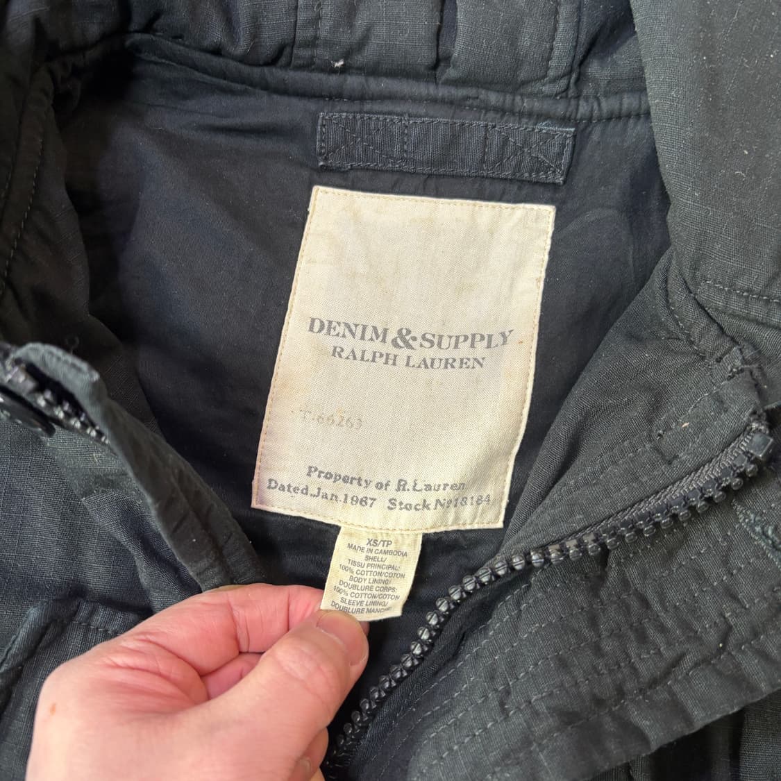 폴로 데님 앤 서플라이 립스탑 밀리터리 자켓 (XS) 상품이미지4