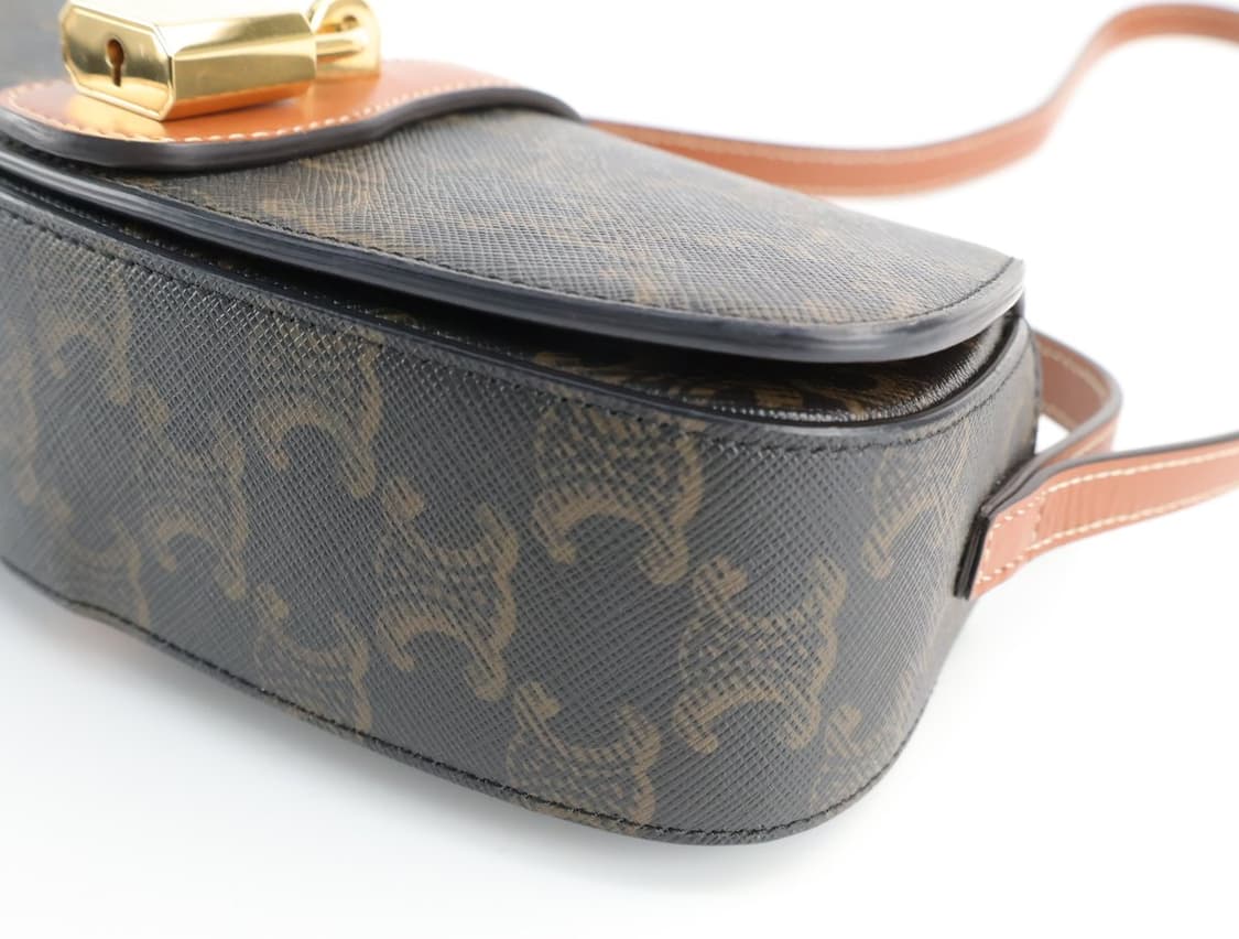 셀린느 클러치 온 스트랩 타부 트리옹프 캔버스 숄더백 상품이미지6