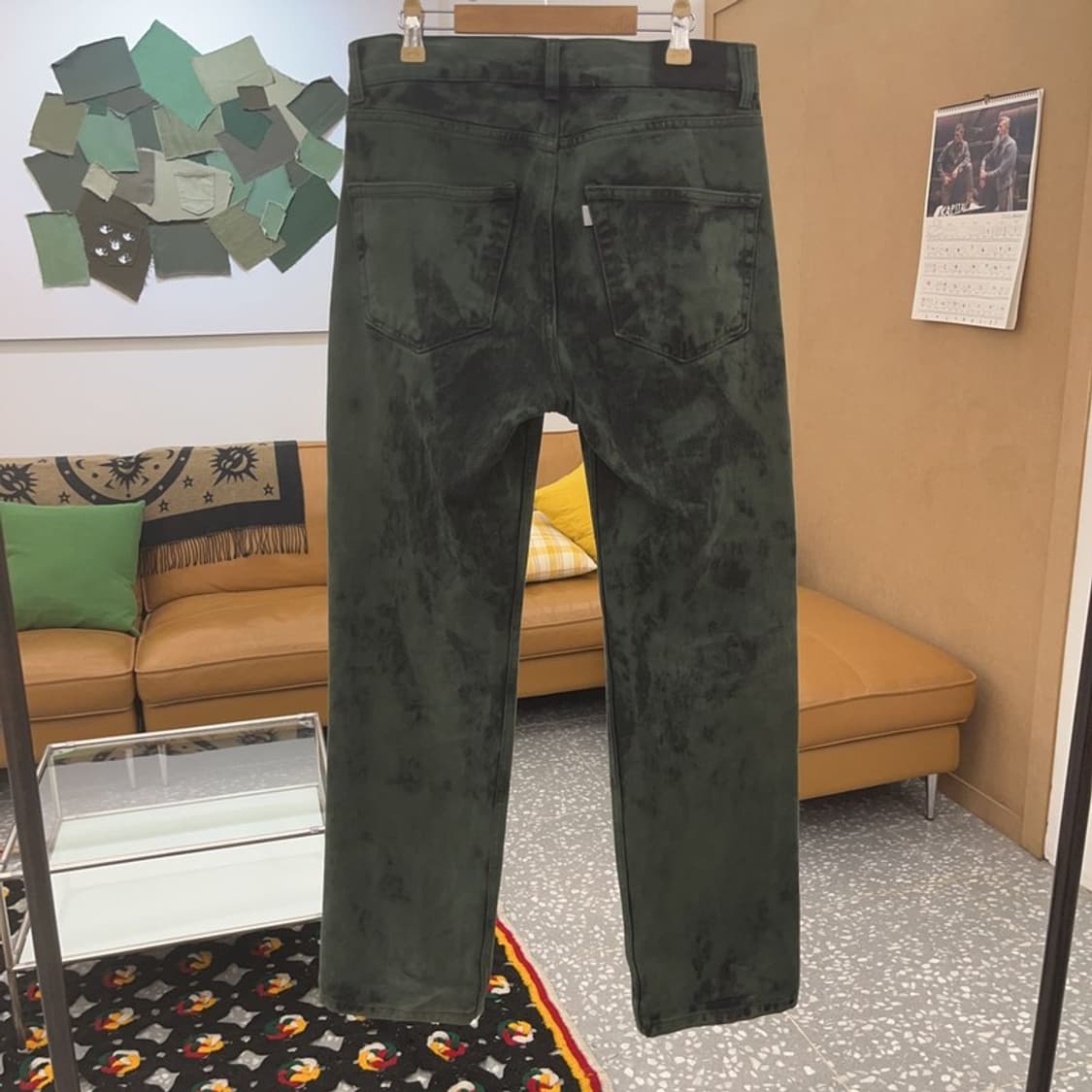 친다운 그런지 아메카지 타이다이 딥그린 데님팬츠 S/M C08465 상품이미지4