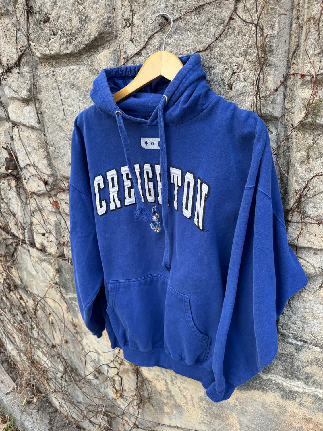 빈티지 nba creighton 페이딩 후드티 블루 후디 상품이미지3