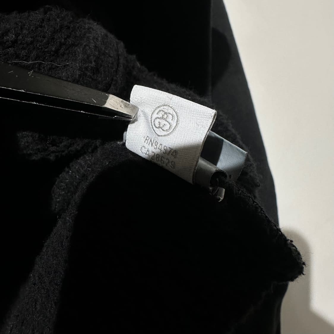 스투시 스탁로고 후드 블랙 상품이미지8