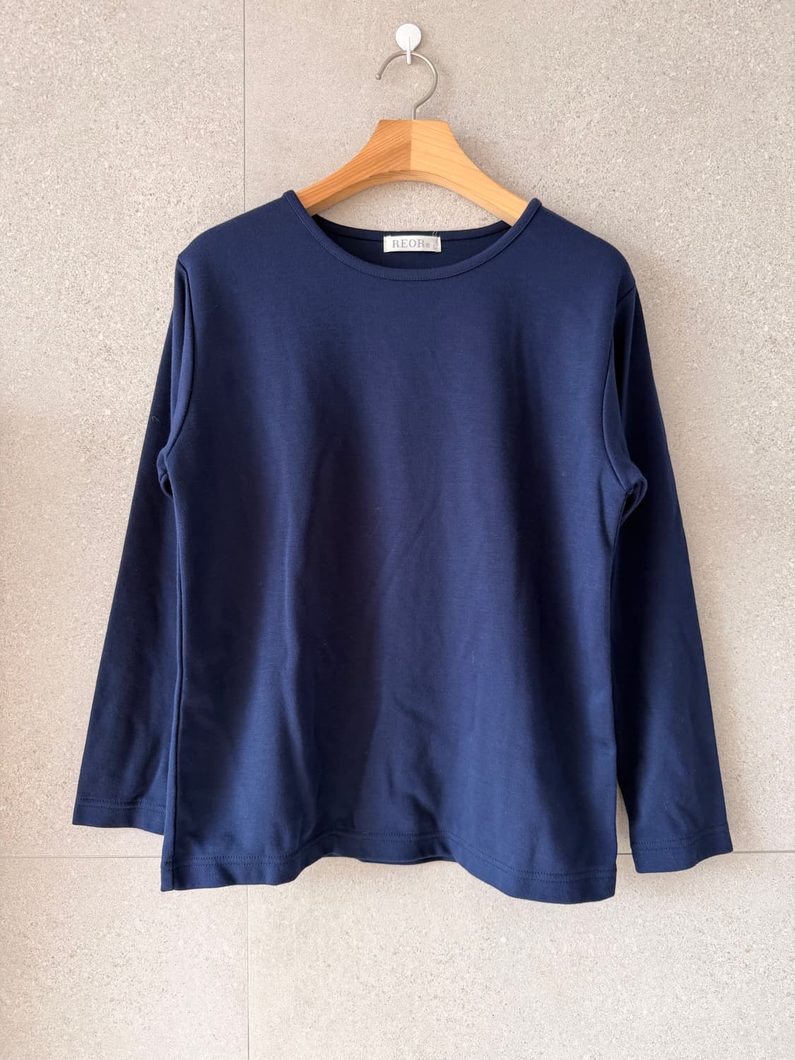 네이비 앙상블 긴팔 티셔츠 가디건 세트 셋업 새상품 상품이미지2