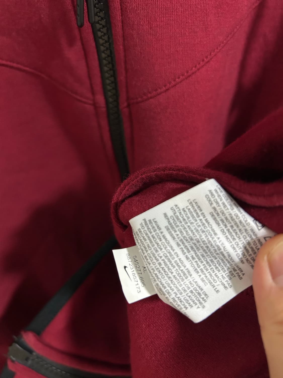 나이키 테크플리스 풀집업 버건디 상품이미지7