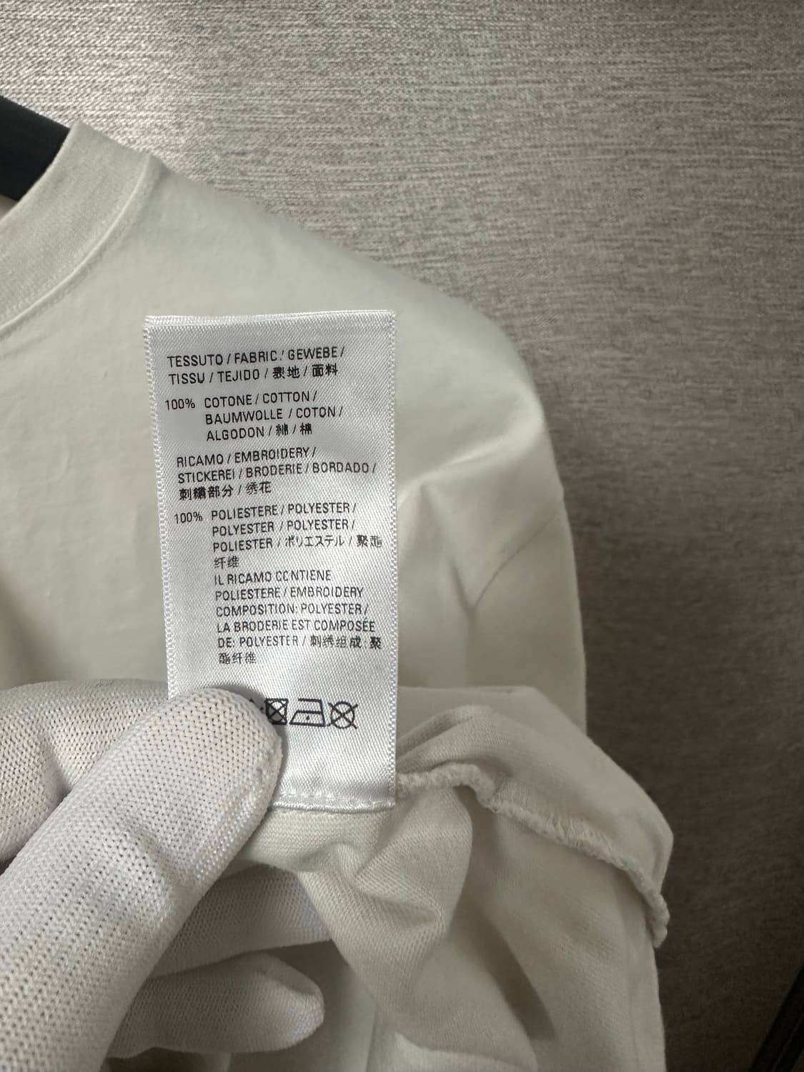 발렌시아가 웨이브로고 반팔 아이보리 (S) 상품이미지5