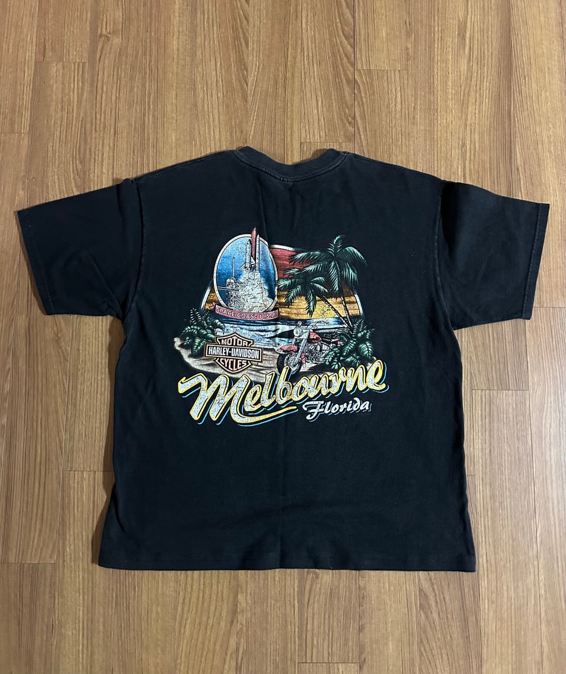 90s 빈티지 할리데이비슨 플레임 반팔 티셔츠 상품이미지2