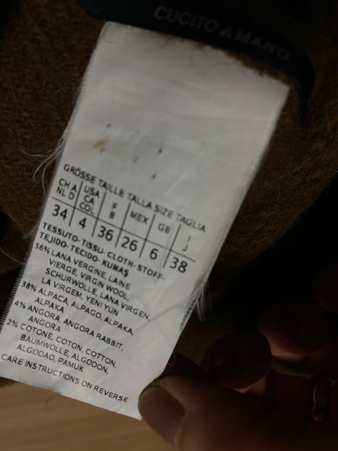 S Max Mara 알파카 울 코트 34사이즈 상품이미지4