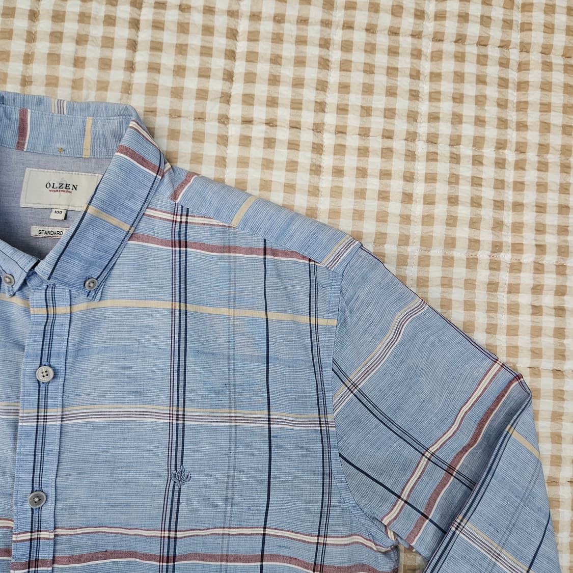 올젠 린넨 긴소매 셔츠 남자100 상품이미지3