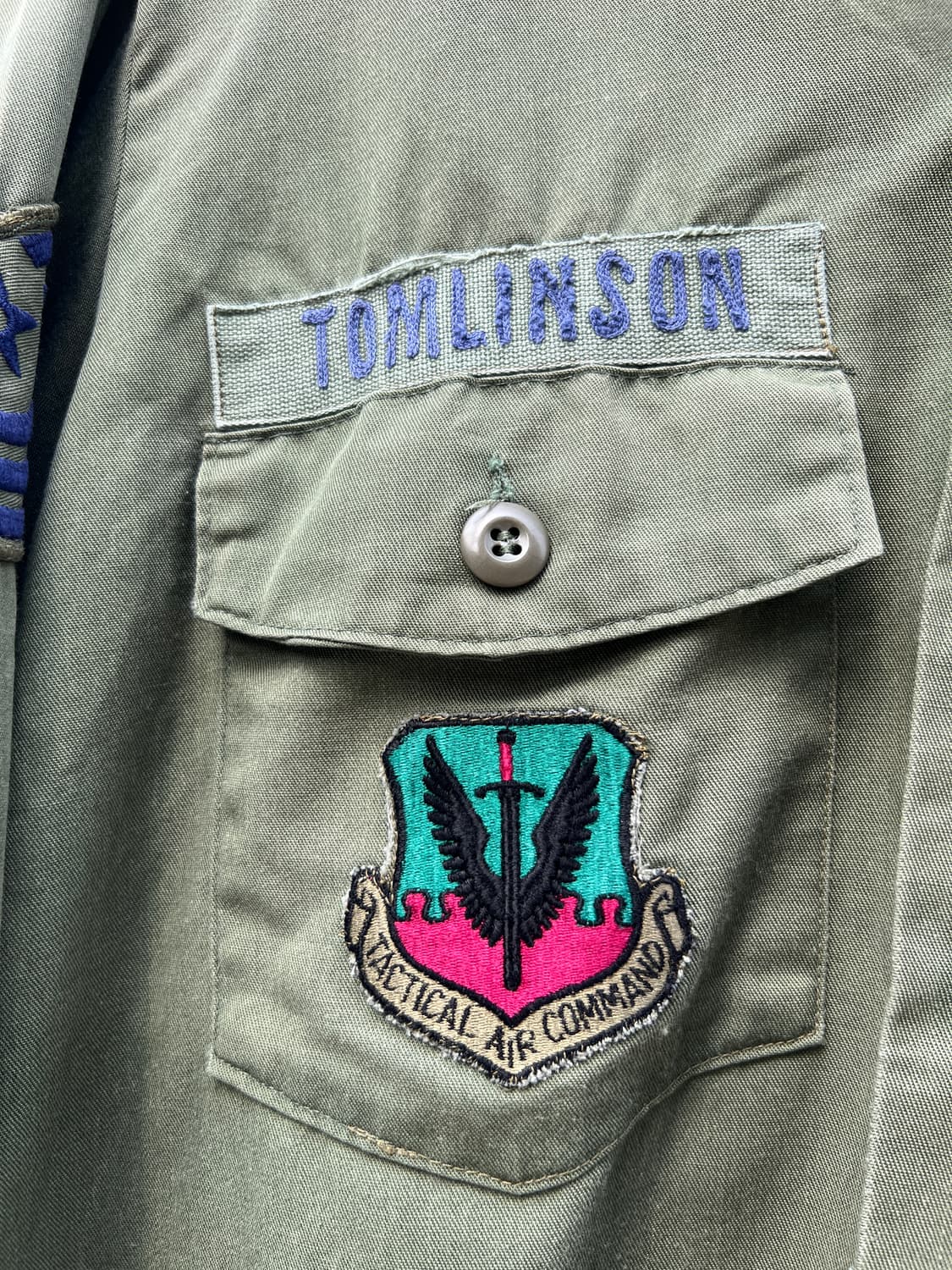 [XL]70~80's 오리지널 U.S AIR FORCE OG-507 셔츠 상품이미지4