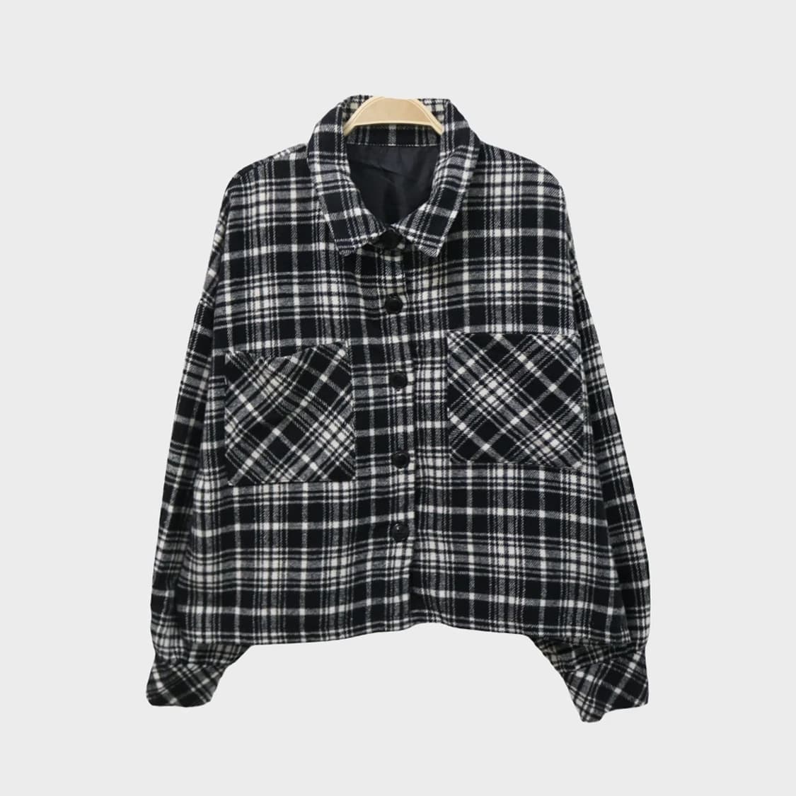 RADARISTA Y2K 체크 반크롭 셔츠 61410 상품이미지1