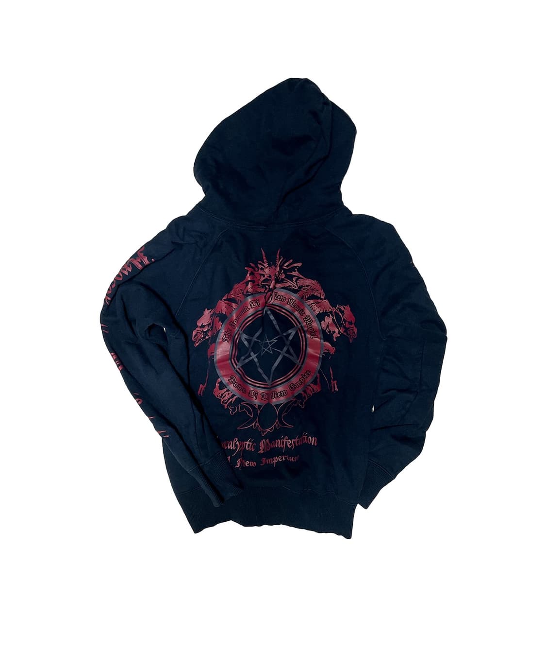 y2k punk hoodie zipup navy 상품이미지2