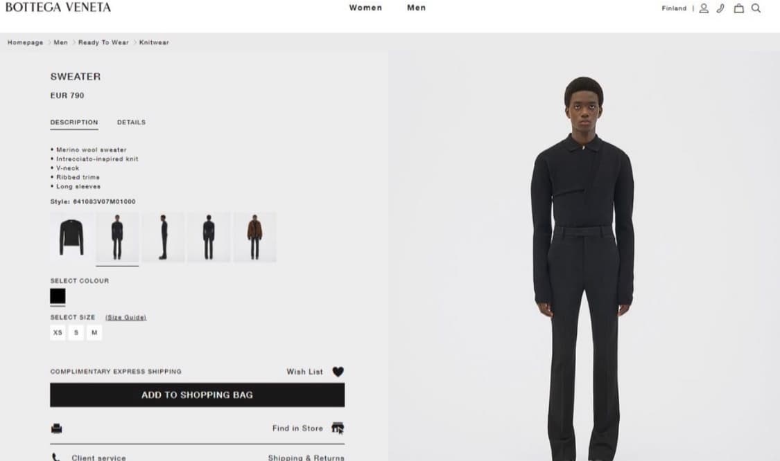 [S] 보테가 베네타 인트레치아토 컷아웃 울 스웨터 상품이미지1