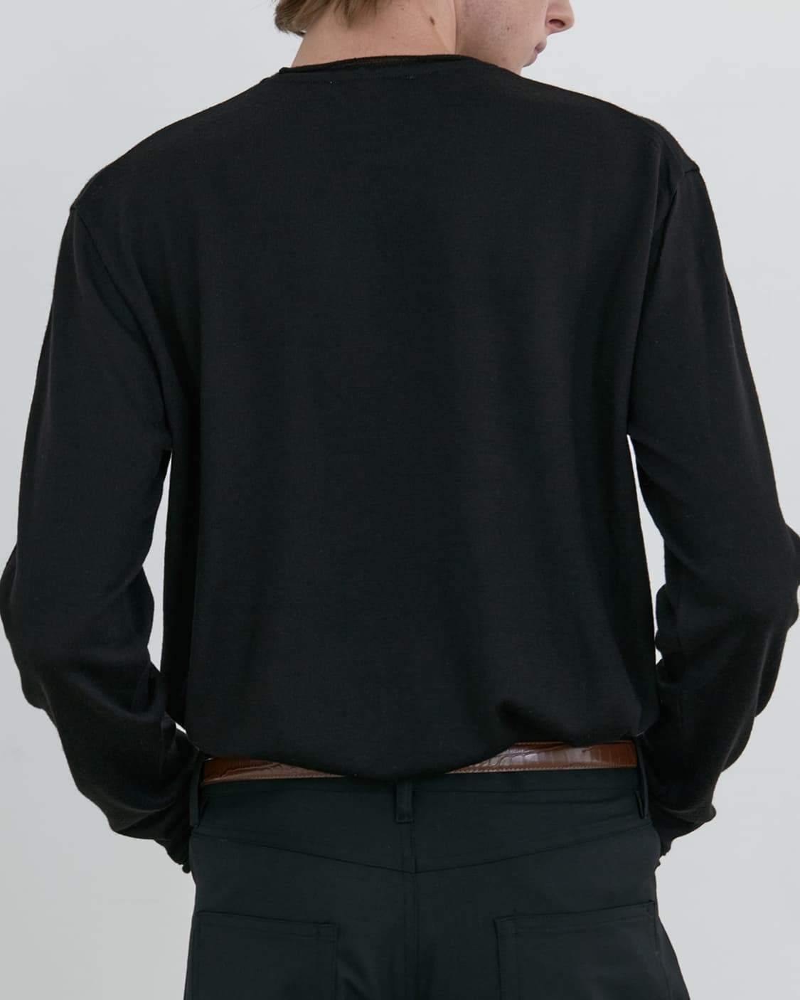 aieul Knit Long Sleeve Black 아이엘 상품이미지5