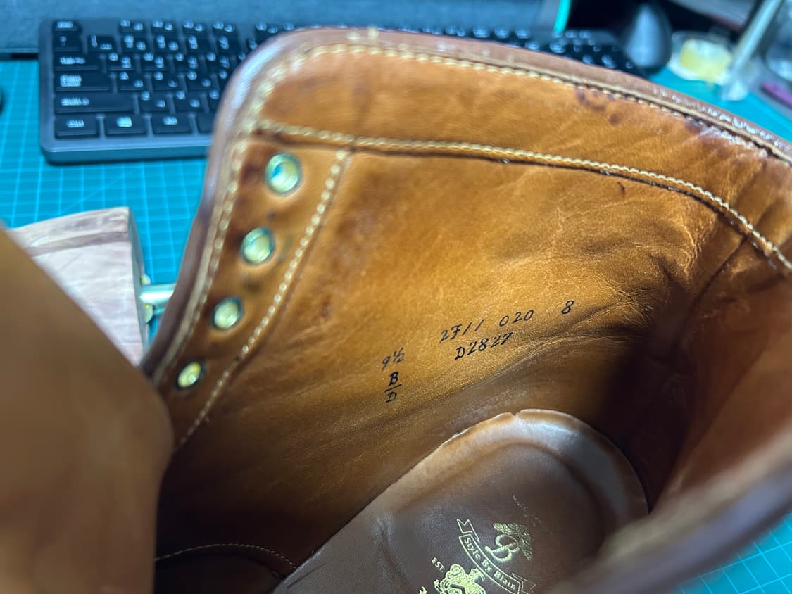 알든 아마레또 쉘 코도반 윙팁 부츠 상품이미지7