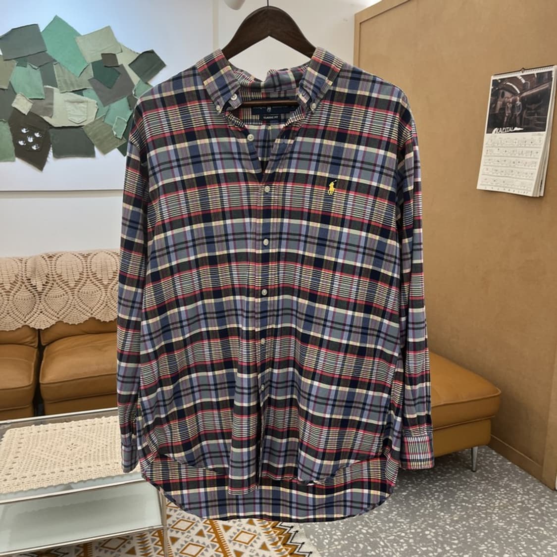 폴로 랄프로렌 빈티지 컨트리 레트로 체크 셔츠 L C10556 상품이미지3