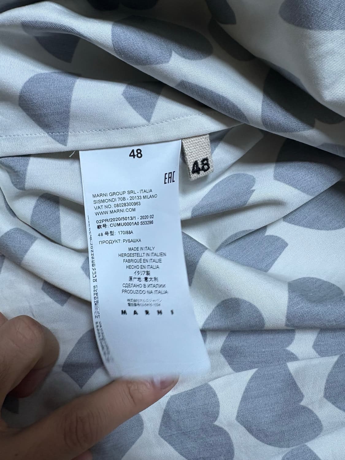 Marni 마르니 20 Fw 하트 셔츠 상품이미지5