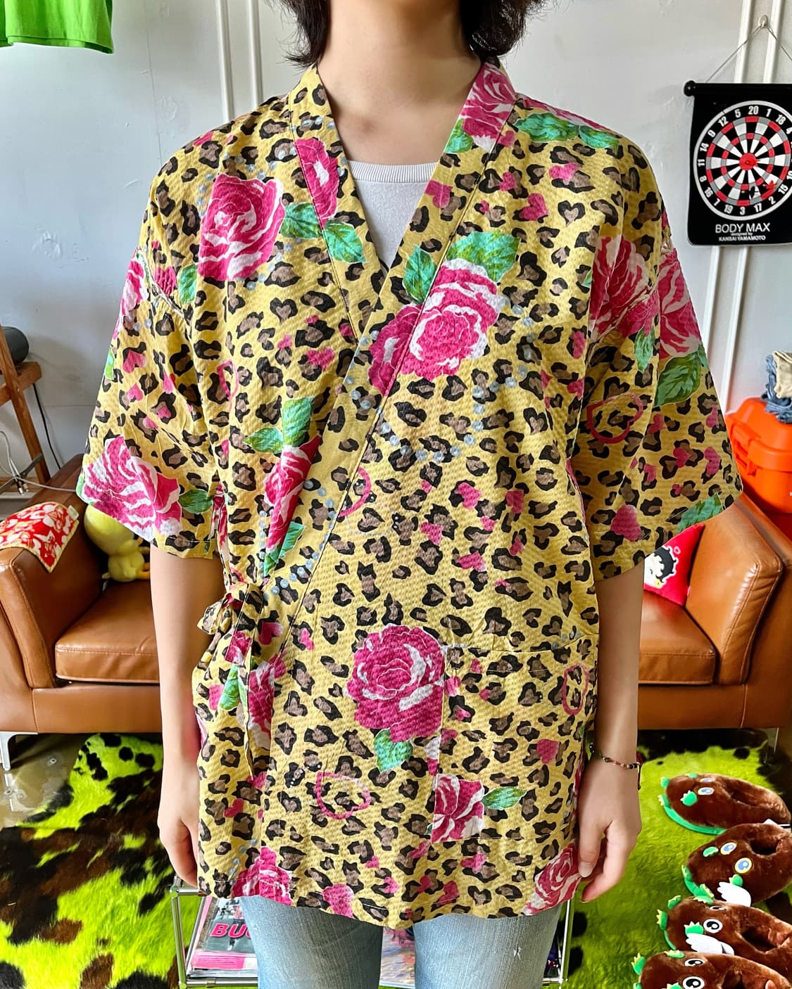90-00s RUBY Japan Leopard Kimono Top 상품이미지2