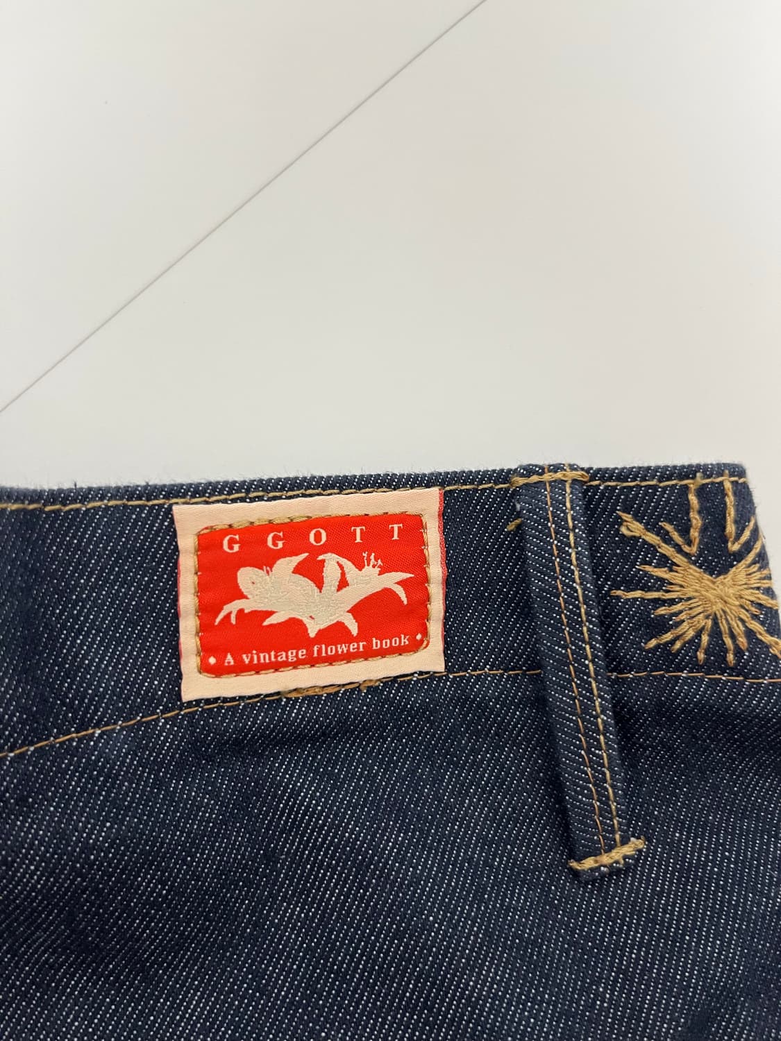 100개 한정 자수 핸드메이드 데님 상품이미지4