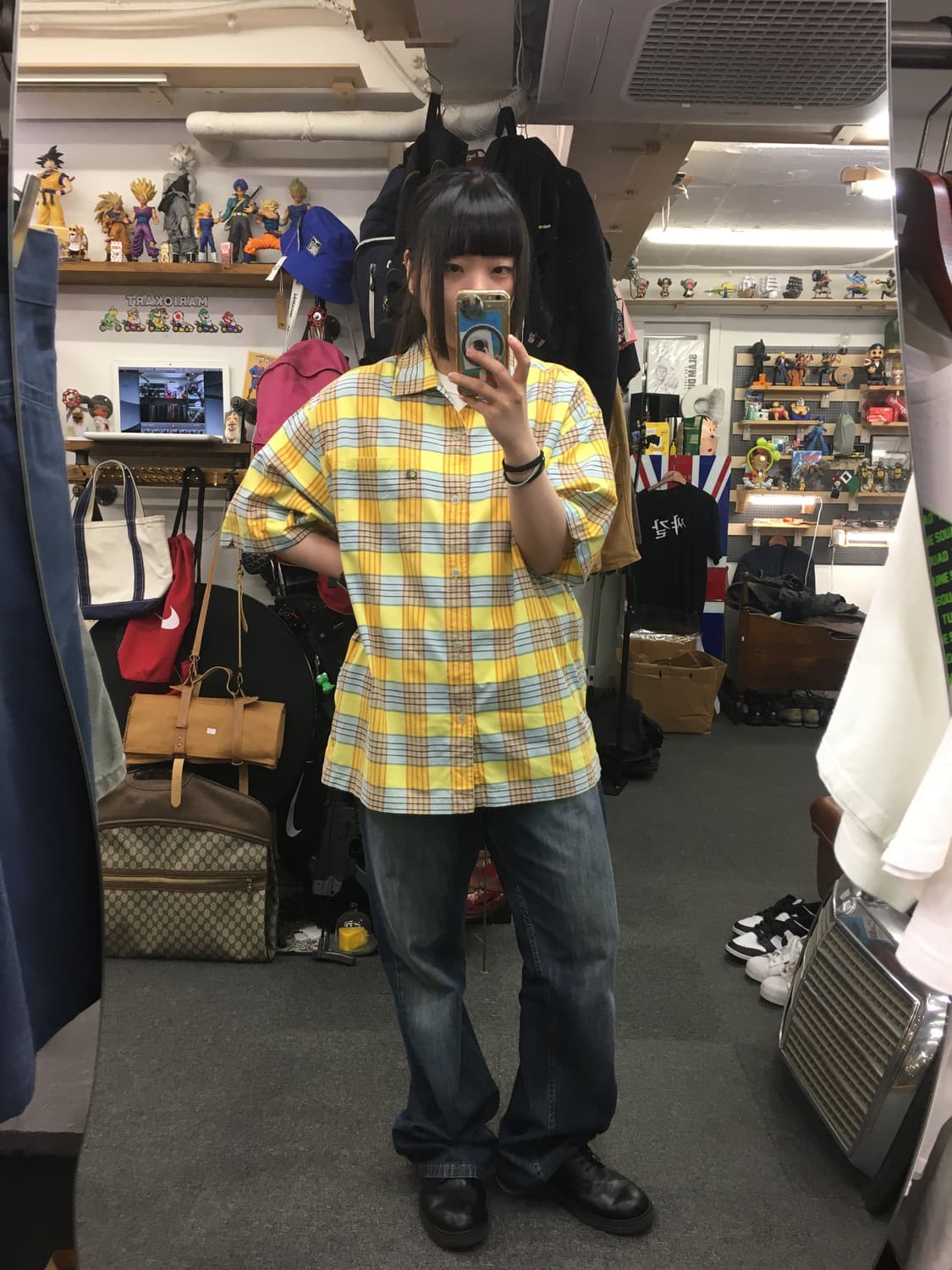 The north face 노스페이스 체크 반팔 셔츠 상품이미지1