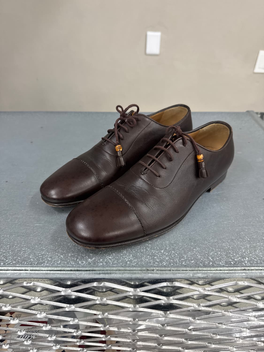 구찌 레더 옥스포드 브라운 6 상품이미지2