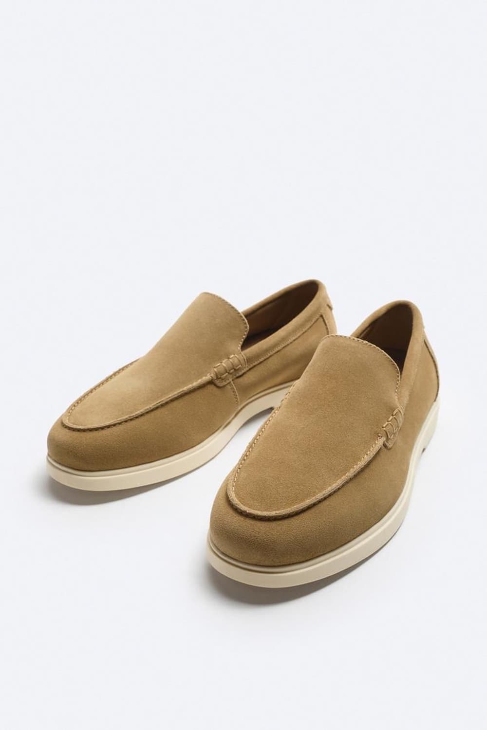 자라 스플릿 스웨이드 로퍼 카멜  상품이미지1