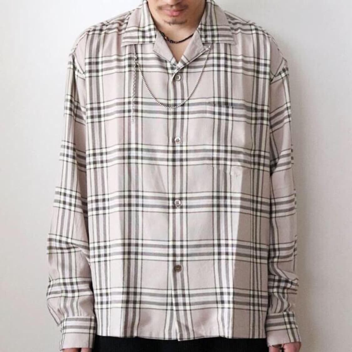 UNUSED Check Rayon Shirt 상품이미지1
