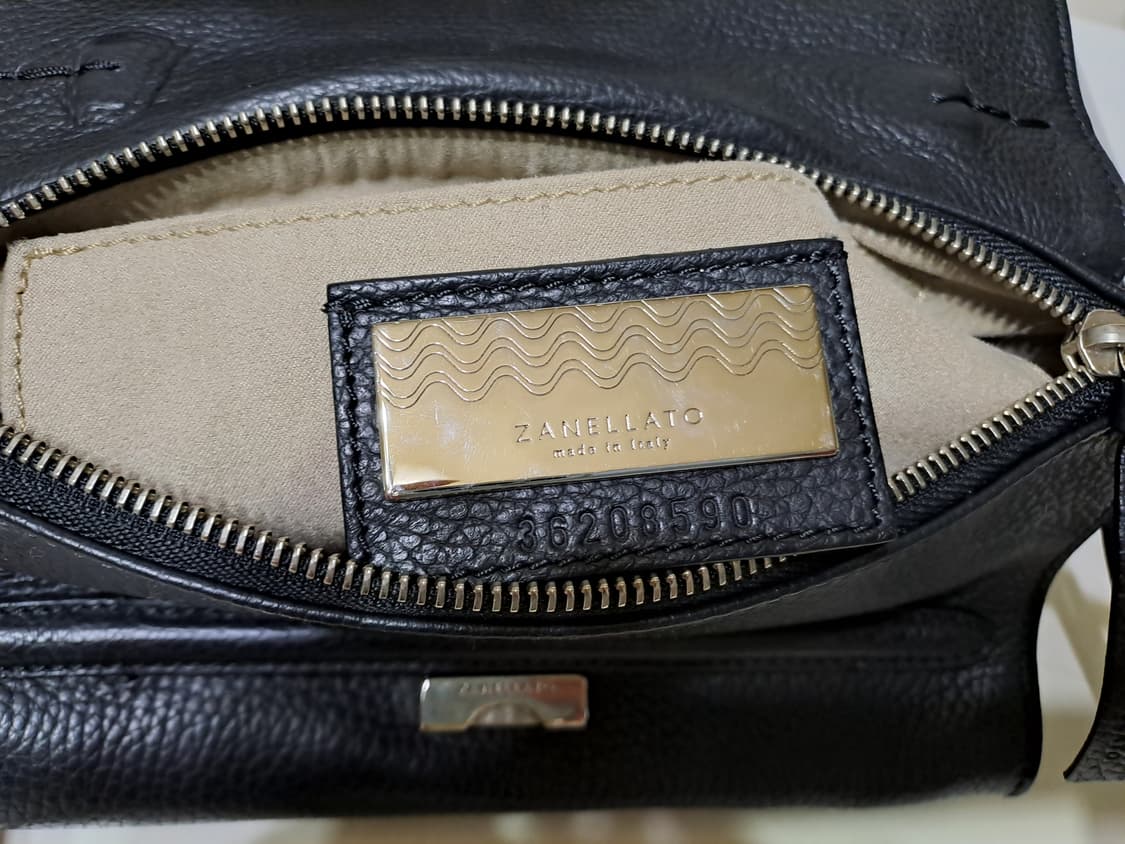 자넬라토 니나 스몰 베이비 블랙 가죽 미니 핸드백(정품) 상품이미지9