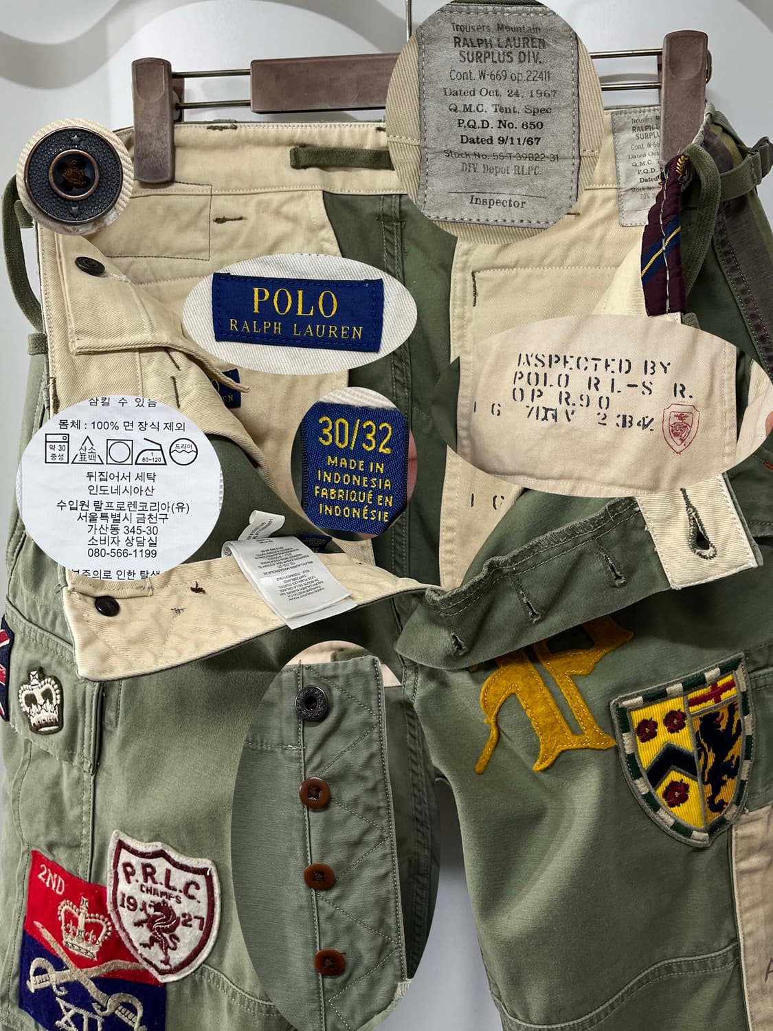 폴로 랄프로렌 m65 유틸리티 유니언잭 멀티패치 트라우저 카고팬츠 상품이미지3