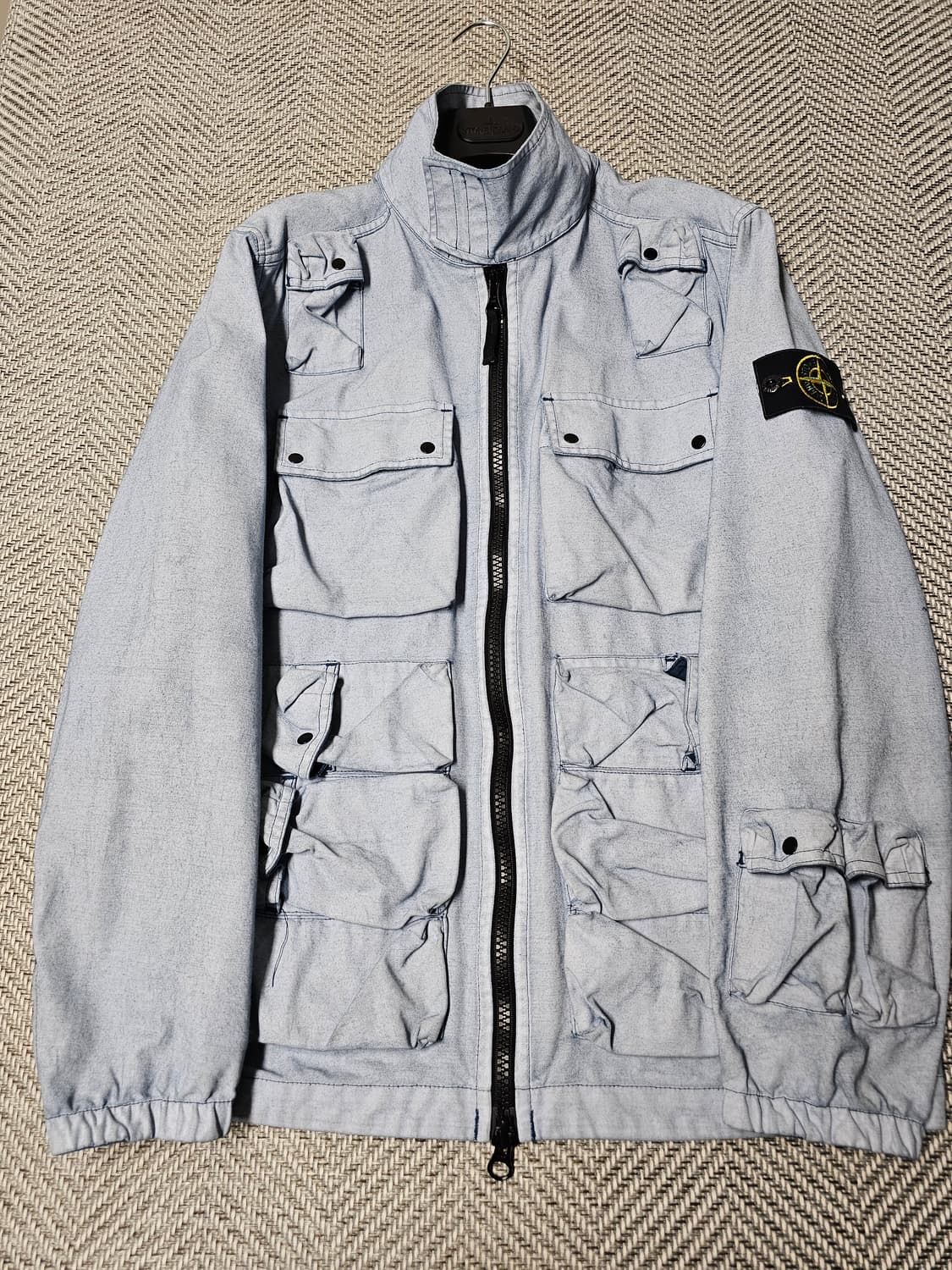 스톤아일랜드 CANVAS PLACCATO 자켓 상품이미지1