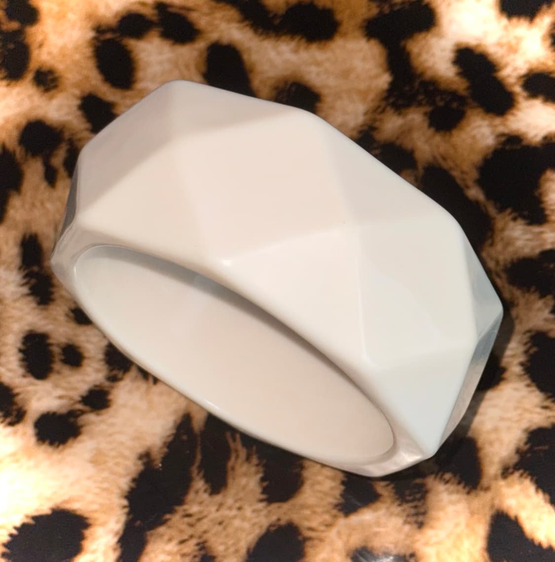 헤이세이 시부야 갸루 그런지 아이보리 다이아 빈티지 뱅글 팔찌 상품이미지1