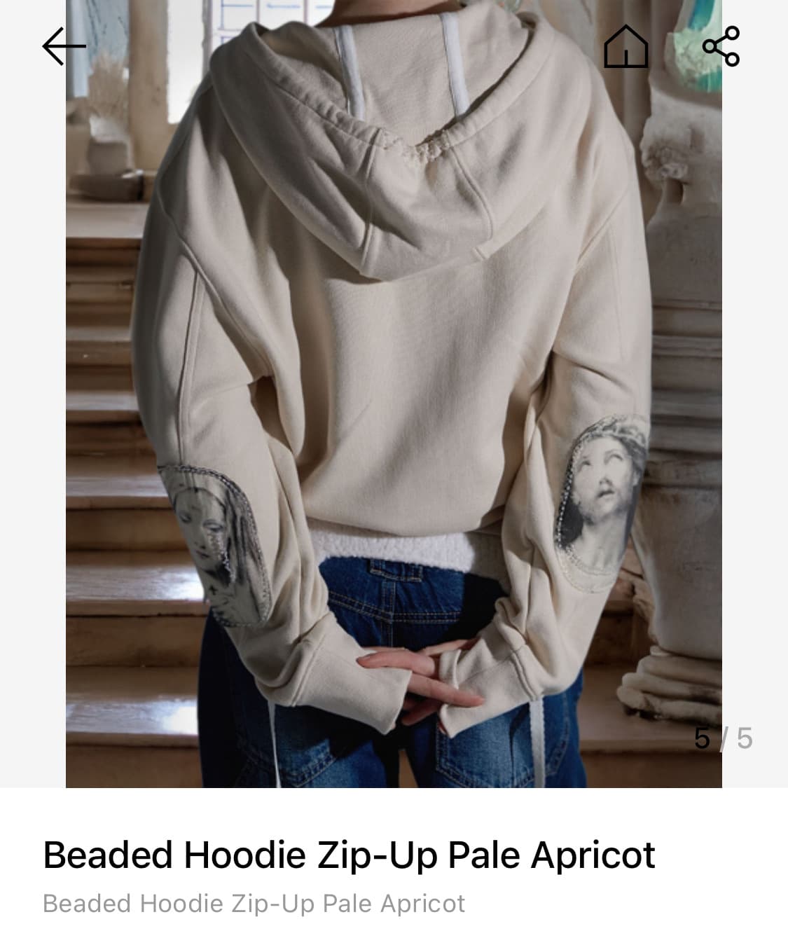 구해요)))스컬프터후드집업 Beaded Hoodie Zip-Up  상품이미지1