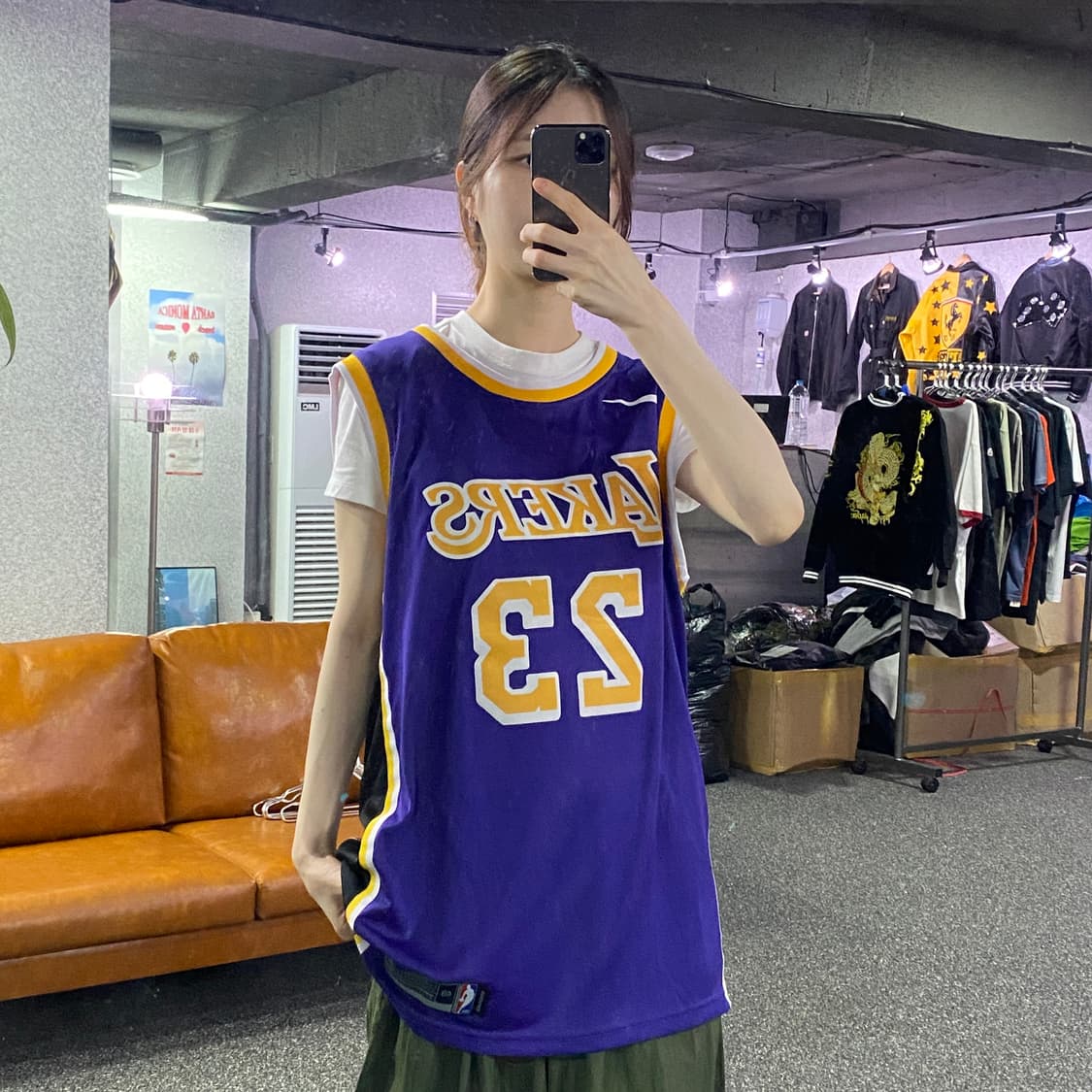 나이키 스우시 Lakers 농구져지 B2146 상품이미지1