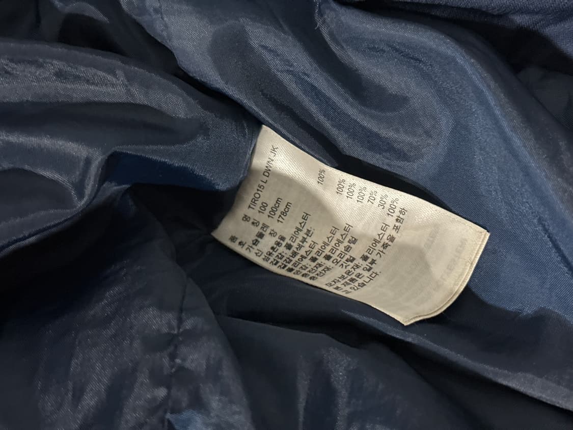 아디다스 클리마스톰 네이비 삼선 롱패딩 상품이미지3