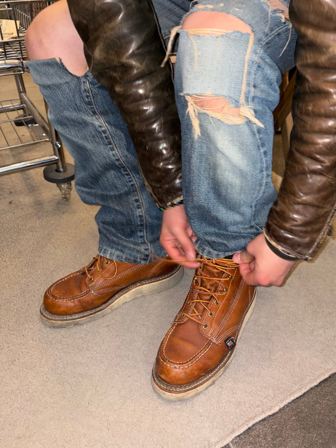 Thorogood USA moc toe leather boots (8E) 상품이미지2