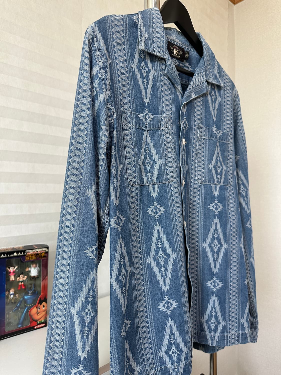 RRL Indigo Jacquard Western Shirt 상품이미지4