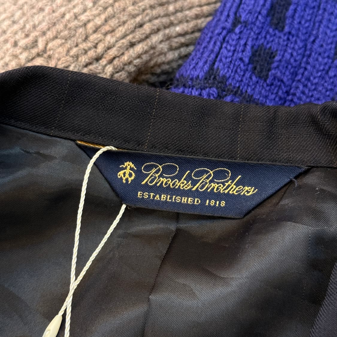 브룩스 브라더스 윈도우페인 체크 블레이저 38R 상품이미지5