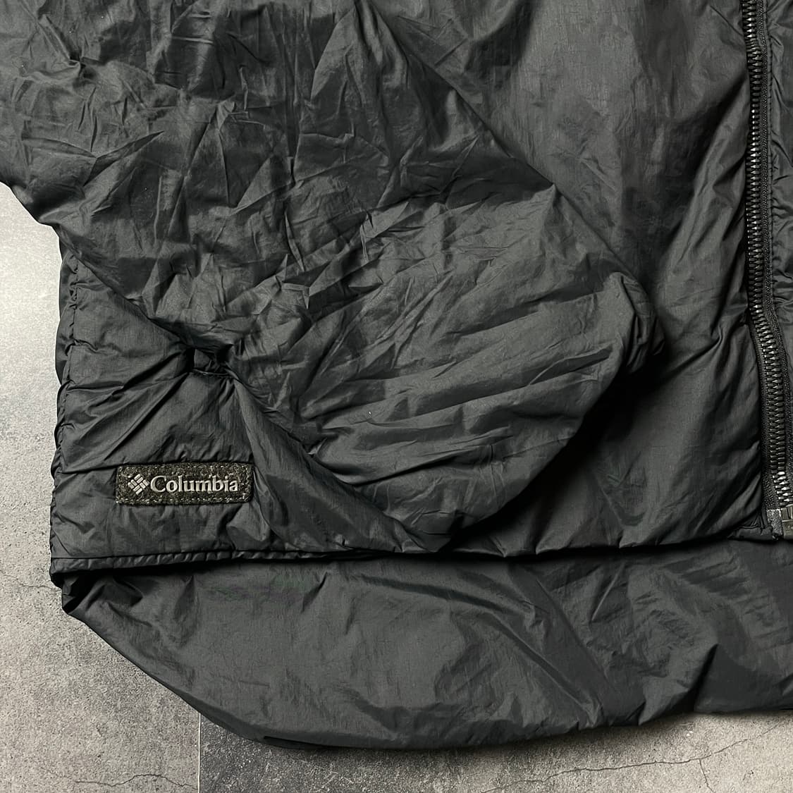 COLUMBIA 컬럼비아 빈티지 블랙 퀄팅 후드 경량패딩 A00580 상품이미지4