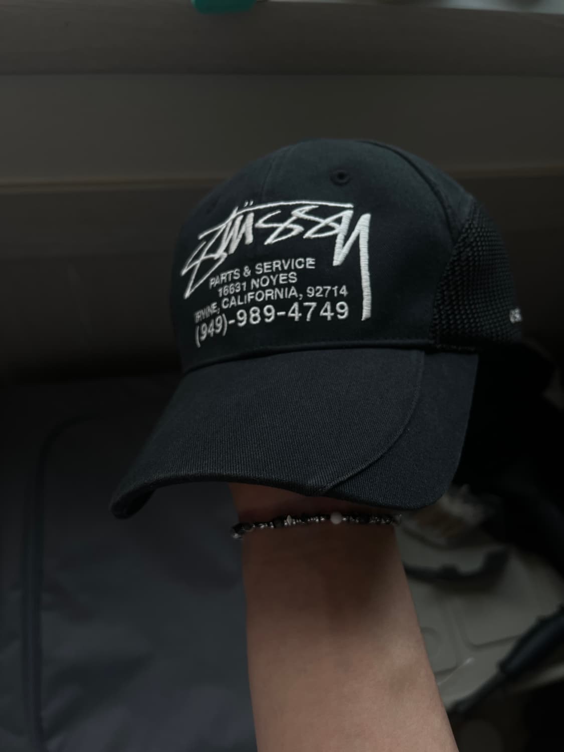 스투시 파츠 앤 서비스 메쉬 캡 블랙 상품이미지2
