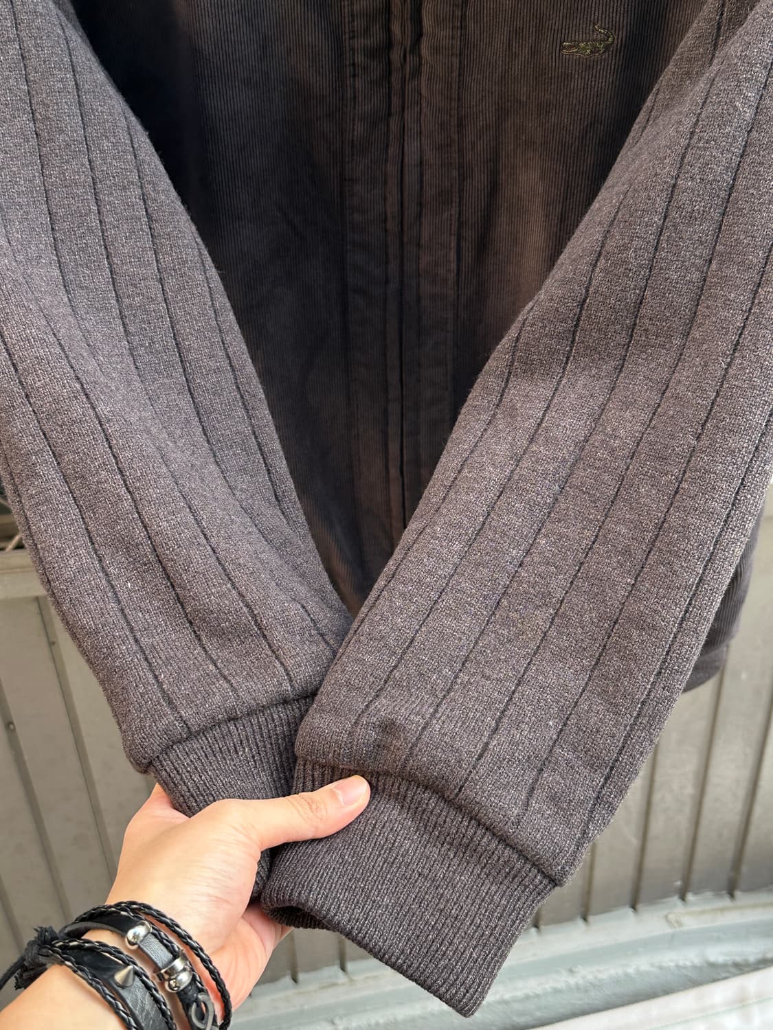 Crocodile corduroy knit bomber 상품이미지4