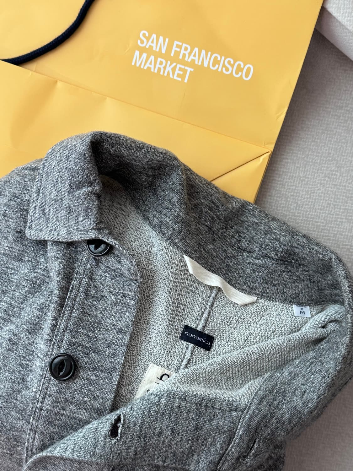 나나미카 스웨트 가디건 버튼업 긴팔 셔츠 상품이미지5