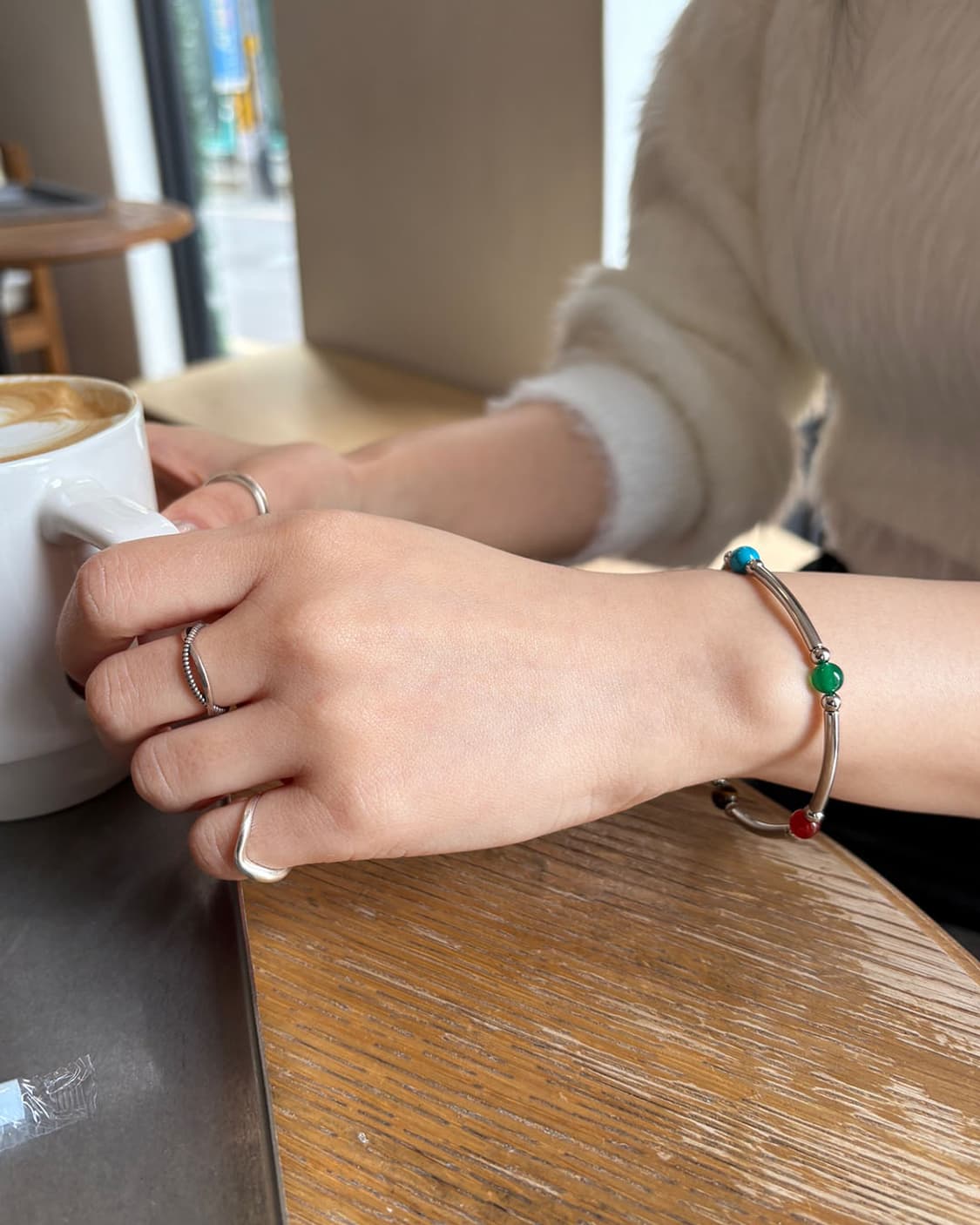 오색 스톤 뱅글 팔찌 ( 톤업 ) 상품이미지6