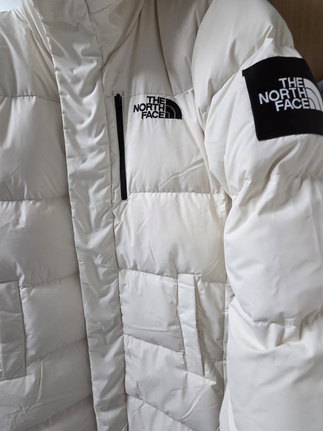 노스페이스 구스다운 아이보리 롱 패딩 95 상품이미지2