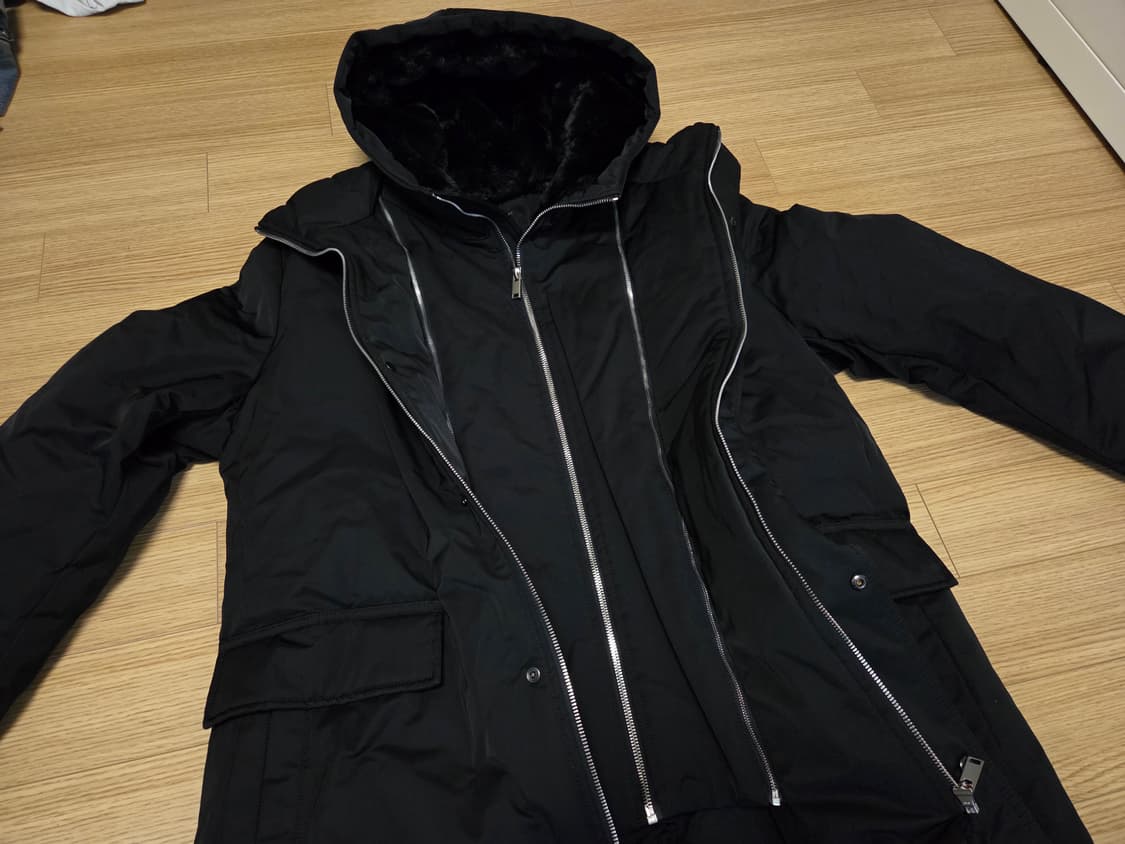 질스튜어트 뉴욕 탈착퍼 후드 구스다운 롱패딩  상품이미지4