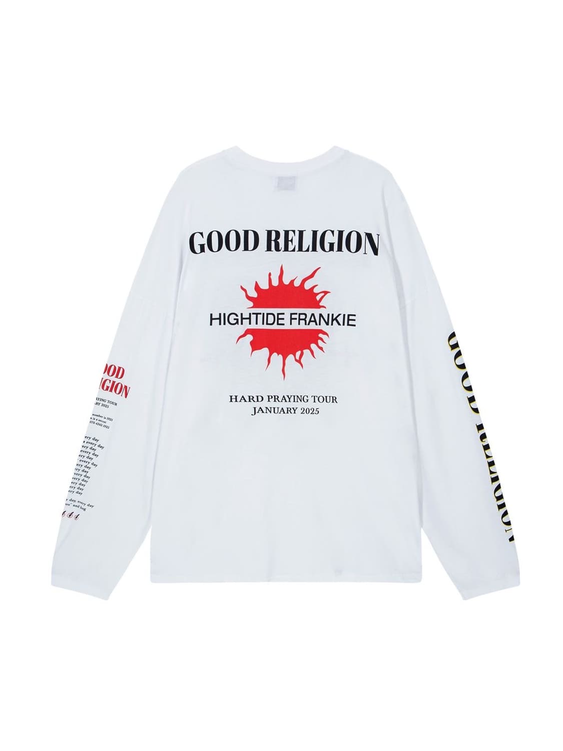 하이타이드 프랭키 화이트 긴팔 티셔츠 상품이미지5