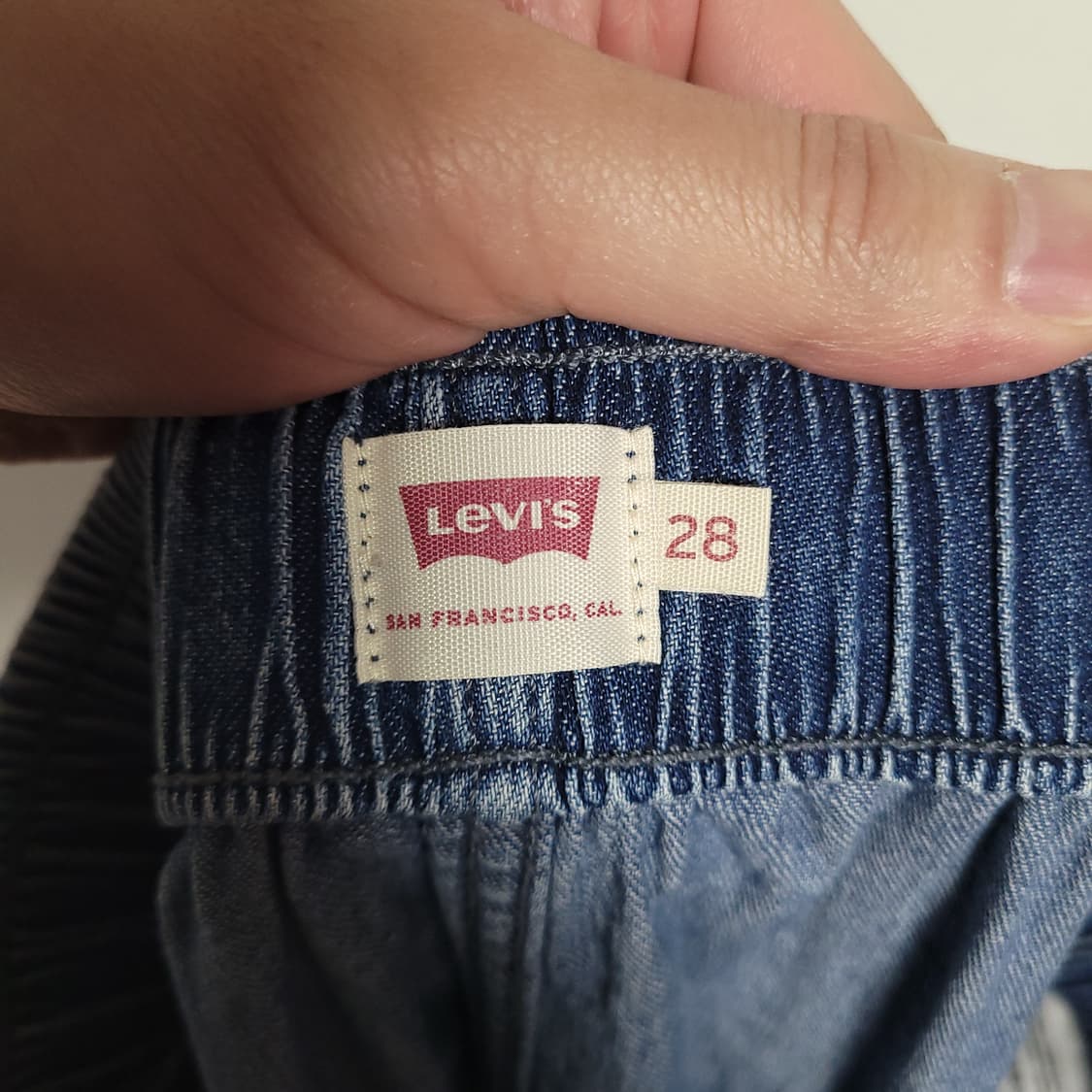 (28) LEVI'S 리바이스 청 데님 밴딩 A라인 롱 스커트 상품이미지4