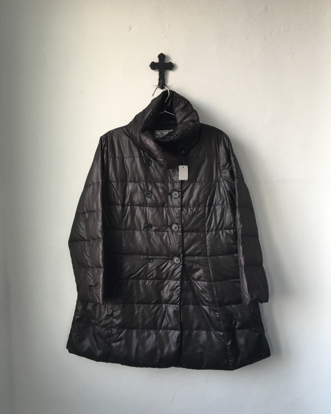 High neck double button padded jacket 상품이미지2